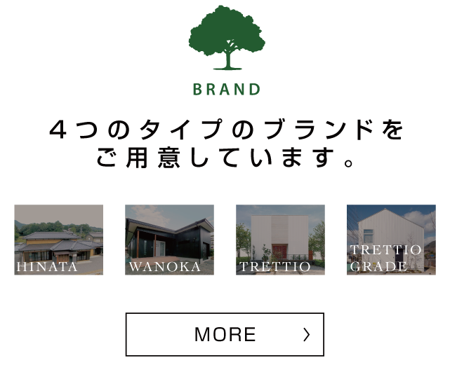 4つのタイプのブランドをご用意しています。
